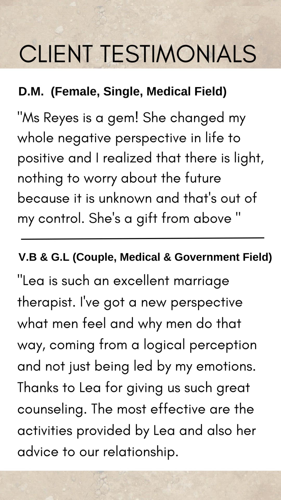 Lea Reyes | Relationships